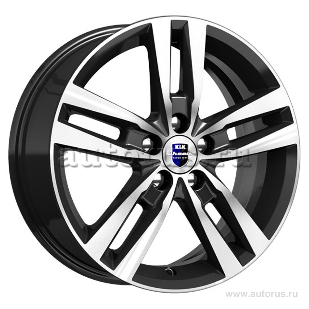 Диск литой R16 6.5J 5x114.3/67.1 ET50 КИК Rassvet алмаз черный 74697SK