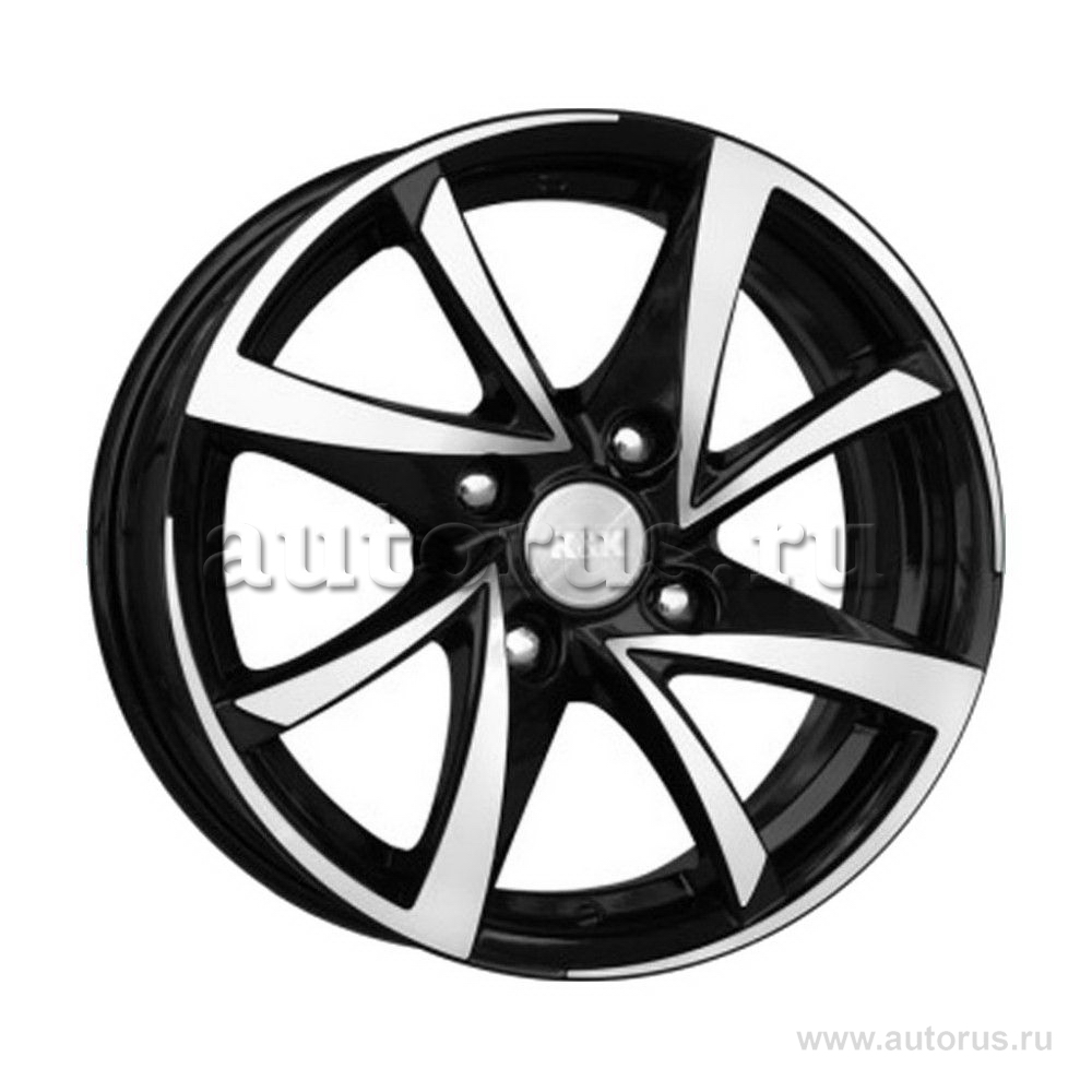 Диск литой R15 6.5J 4x100/60.1 ET50 КИК Игуана алмаз черный 74799