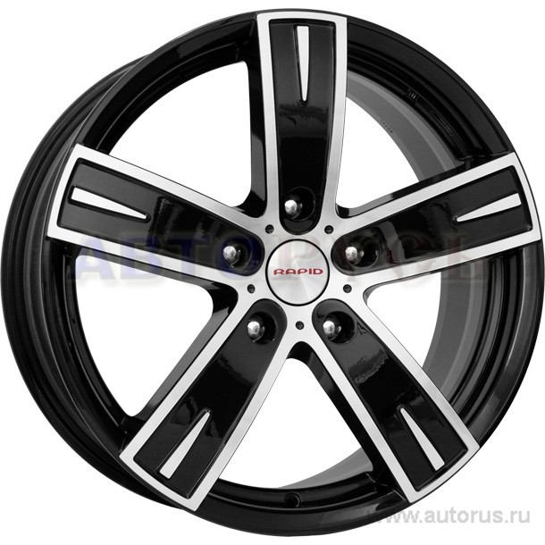 Диск литой R18 8J 5x112/66.6 ET39 КИК Онегин алмаз черный r12696