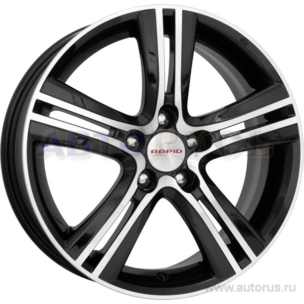 Диск литой R16 6.5J 5x100/57.1 ET42 КИК Борелли алмаз черный r13933