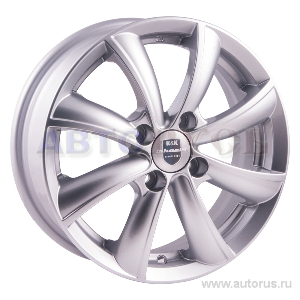 Диск литой R15 6J 4x100/54.1 ET48 КИК Бриз блэк платинум r24365