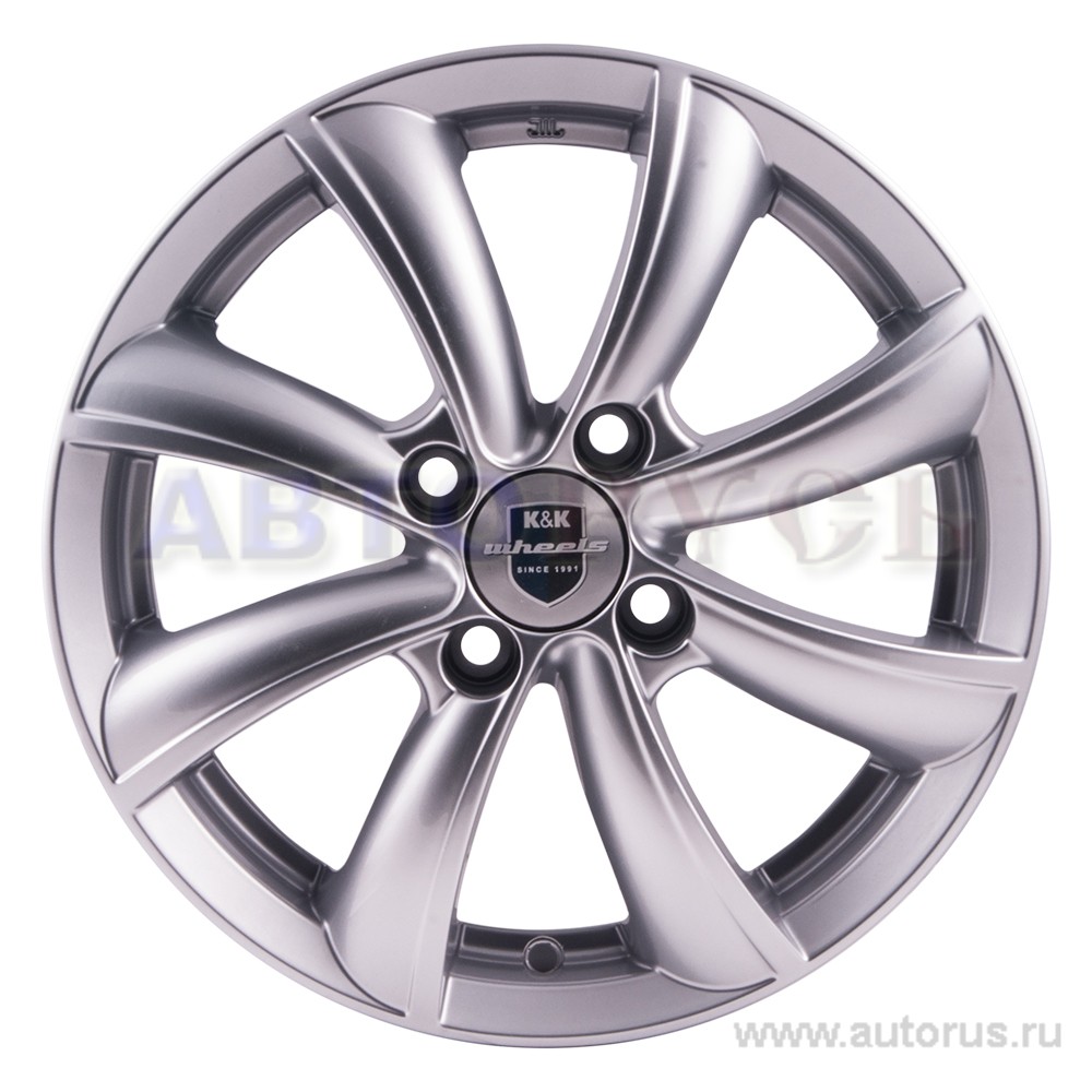 Диск литой R15 6J 4x100/54.1 ET48 КИК Бриз блэк платинум r24365