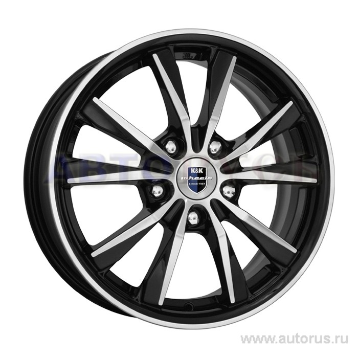 Диск литой R16 6.5J 5x108/63.35 ET50 КИК Спайдер алмаз черный r28383