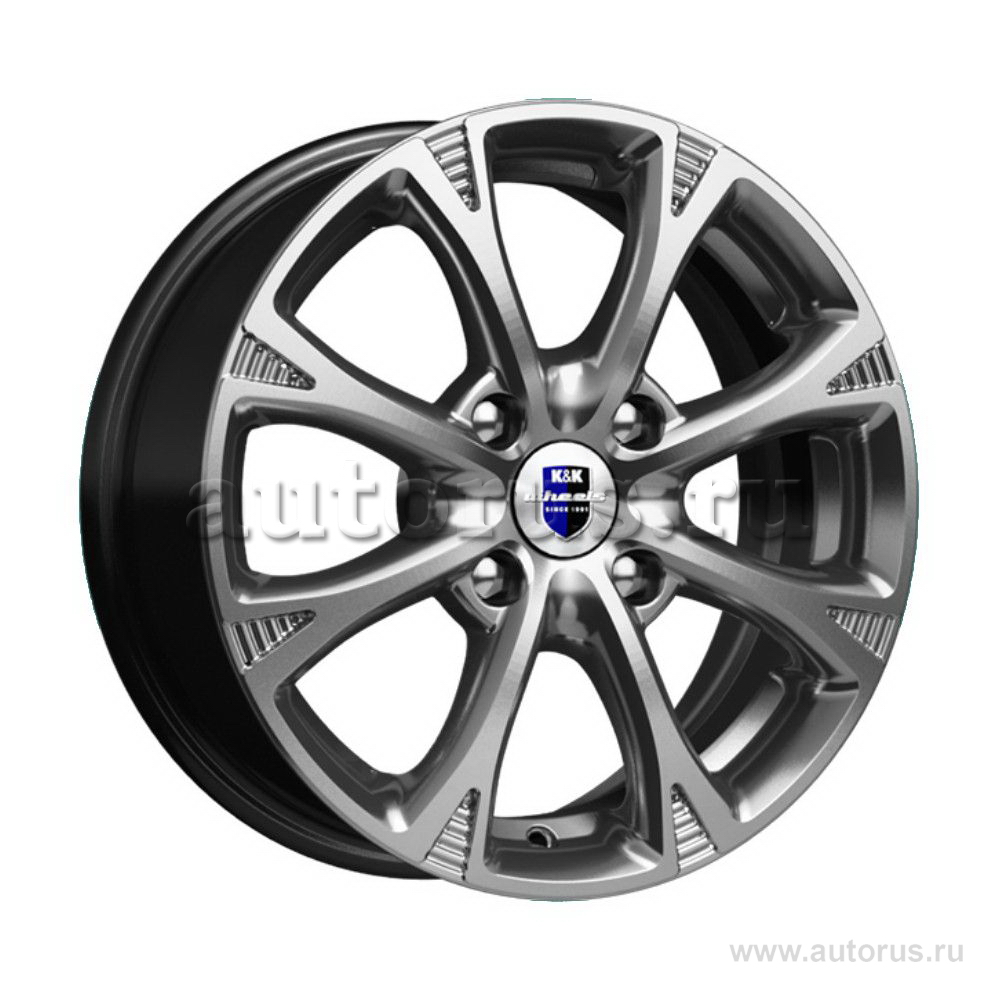 Диск литой R15 6J 4x108/65.1 ET27 КИК Блюз Дарк платинум r72394