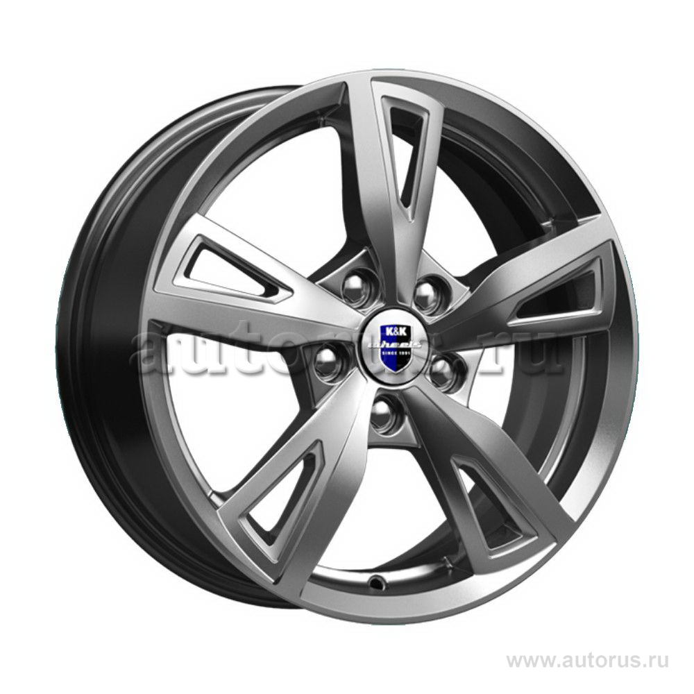 Диск литой R16 6.5J 5x108/63.35 ET50 КИК Фишт Дарк платинум r73568