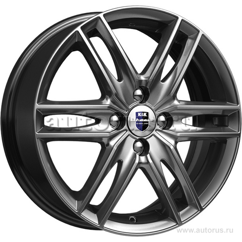 Диск литой R16 6J 5x114.3/67.1 ET43 КИК Монтеррей Дарк платинум r73599