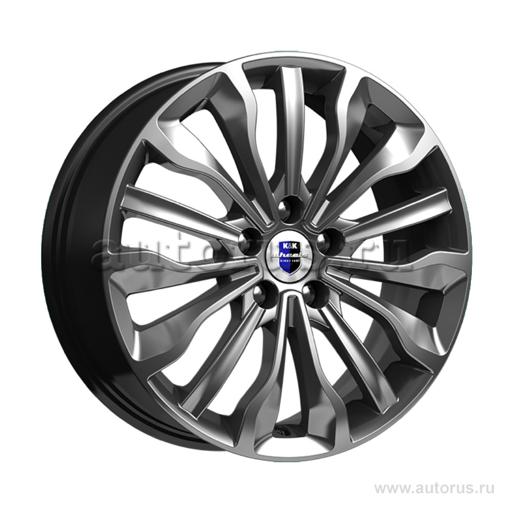 Диск литой R17 6.5J 5x114.3/60.1 ET50 КИК Атакама (КС756) Дарк платинум r74084