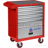 Тележка инструментальная, 5 ящиков и отсек, красная МАСТАК 522-05581R