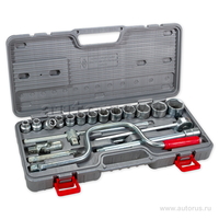 Набор головок N3 19 предметов 1/2 6 граней НИЗ 57072025