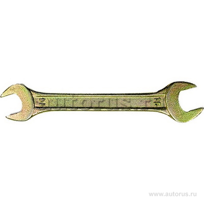 Ключ рожковый, 8x9 мм, желтый цинк СИБРТЕХ 14302
