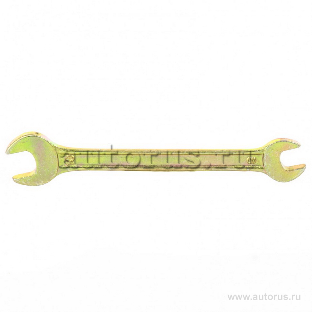 Ключ рожковый, 8x10 мм, желтый цинк СИБРТЕХ 14303