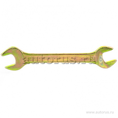 Ключ рожковый, 14x15 мм, желтый цинк СИБРТЕХ 14308