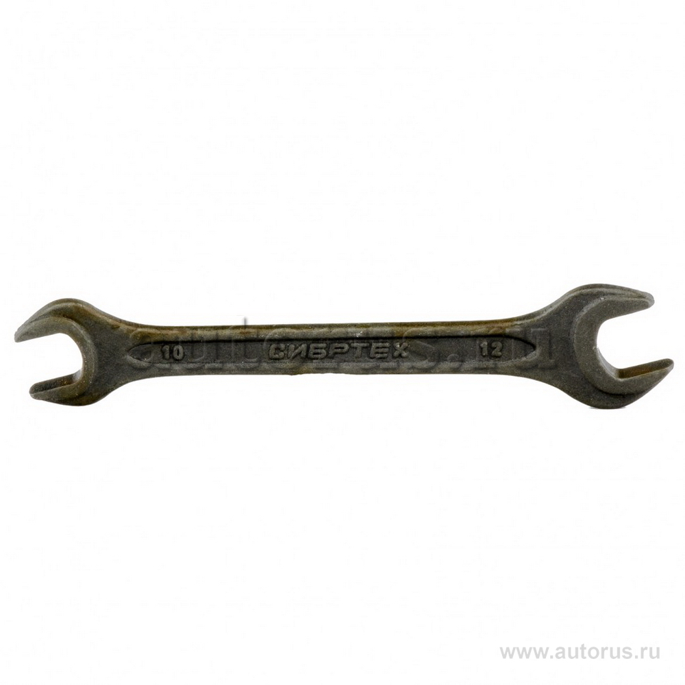 Ключ рожковый, 10x12 мм, CrV, фосфатированный, ГОСТ 2839 СИБРТЕХ 14323
