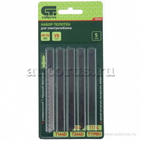 Набор полотен для электролобзика по дереву, 5шт. СИБРТЕХ 78245