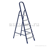 Стремянка, 6 ступеней, стальная, оцинкованные ступени СИБРТЕХ 97846