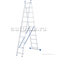 Лестница, 2x11 ступеней, алюминиевая, двухсекционная СИБРТЕХ 97911