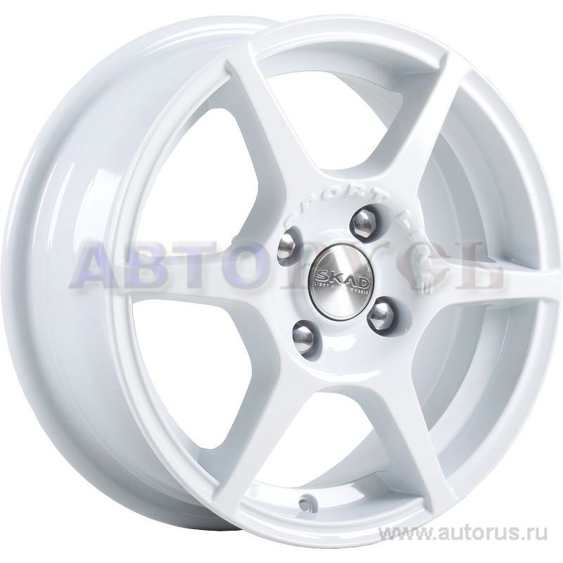 Диск литой R14 5.5J 4x100/67.1 ET38 СКАД Ягуар белый 1280023