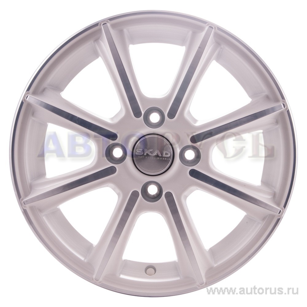 Диск литой R14 5.5J 4x100/56.6 ET49 СКАД Монако алмаз белый 167 05 24