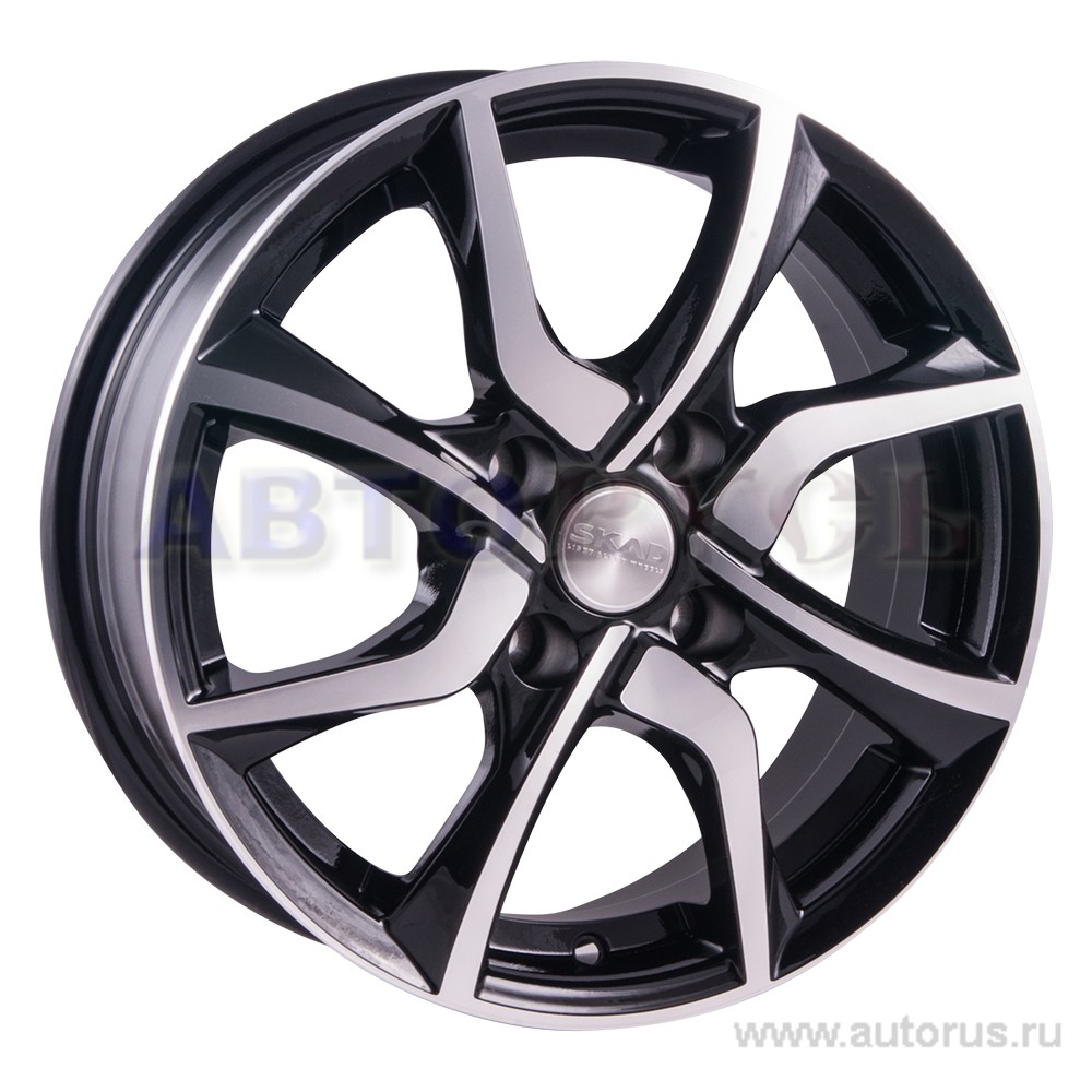 Диск литой R15 6J 4x100/54.1 ET45 СКАД Тулон алмаз 203 07 05