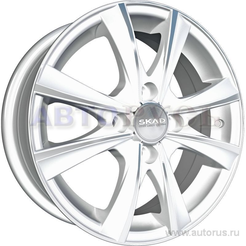 Диск литой R14 5.5J 4x100/56.6 ET49 СКАД Мальта алмаз белый 2140424