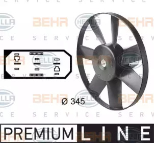 Система охлаждения BEHR/HELLA для VW BORA Variant (1J6) 1.4 16V