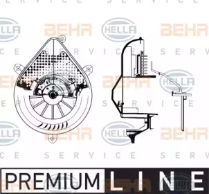 Отопление и вентиляция BEHR/HELLA для PEUGEOT 306 Кабриолет (7D, N3, N5) 1.8 16V