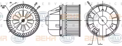 Двигатель вентилятор BEHR/HELLA для FORD GALAXY (WA6) 1.8 TDCi