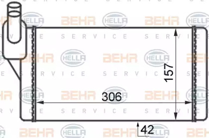 Салонный теплообменник BEHR/HELLA для VW TRANSPORTER IV c бортовой платформой/ходовая часть (70XD) 2.4 D