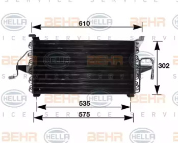 Кондиционер BEHR/HELLA для FORD ESCORT VII Turnier (GAL, ANL) 1.8 16V