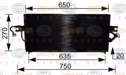 Кондиционер BEHR/HELLA для NISSAN ALMERA I (N15) 2.0 D