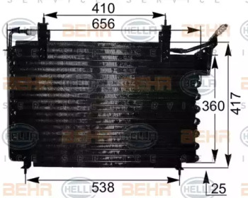 Конденсатор BEHR/HELLA для JAGUAR XJ (XJ40, XJ81) 6 3.2 24V