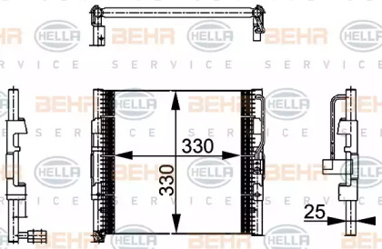 Конденсатор BEHR/HELLA для HONDA CIVIC V седан (EG, EH) 1.6 VTi (EG9)
