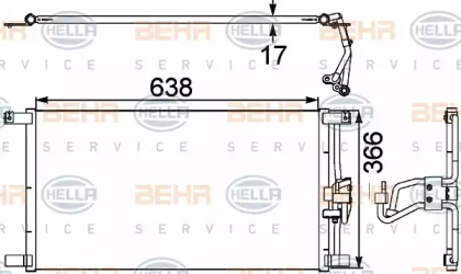 Кондиционер BEHR/HELLA для JAGUAR XK 8 купе (X100) 4.2