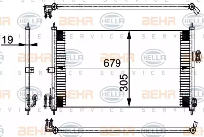 Конденсатор BEHR/HELLA для NISSAN ALMERA II Hatchback (N16) 1.5