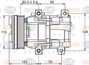 Компрессор/детали BEHR/HELLA для FORD SCORPIO II Turnier (GNR, GGR) 2.0 i