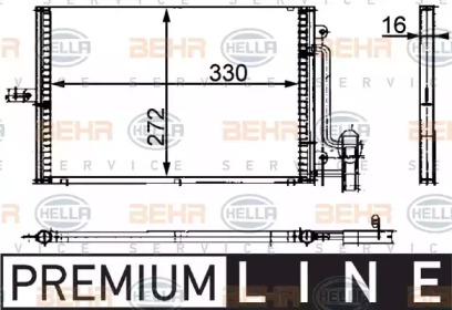 Кондиционер BEHR/HELLA для PORSCHE 911 (996) 3.4 Carrera