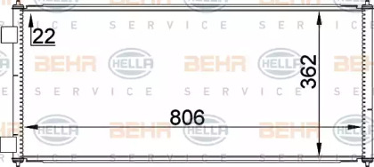 Конденсатор BEHR/HELLA для FORD TRANSIT c бортовой платформой/ходовая часть (FM_ _, FN_ _) 2.0 DI (F_E_, F_F_)