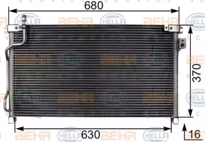 Конденсатор BEHR/HELLA для NISSAN TERRANO II (R20) 2.4 i 12V 4WD