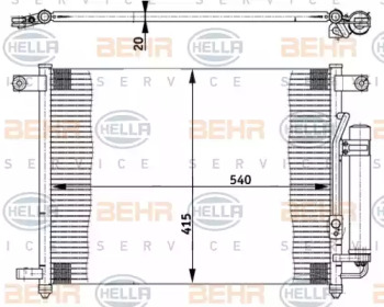 Кондиционер BEHR/HELLA для CHEVROLET KALOS 1.4 16V