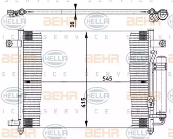 Конденсатор BEHR/HELLA для CHEVROLET KALOS 1.2