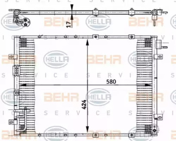 Кондиционер BEHR/HELLA для KIA SORENTO I (JC) 2.4