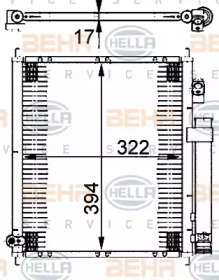 Конденсатор BEHR/HELLA для HONDA JAZZ II (GD_, GE3, GE2) 1.3 (GD1)