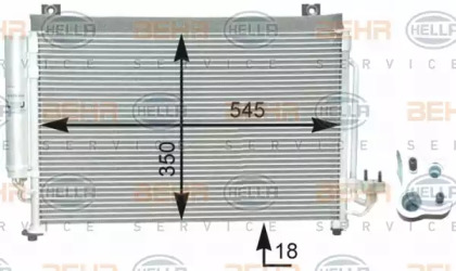 Кондиционер BEHR/HELLA для KIA RIO универсал (DC) 1.3