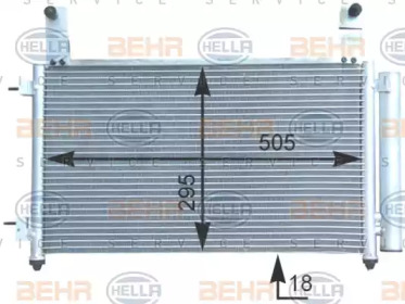 Конденсатор BEHR/HELLA для CHEVROLET SPARK 0.8