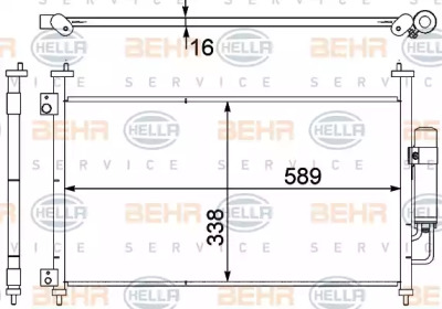 Кондиционер BEHR/HELLA для HONDA CIVIC VIII Hatchback (FN, FK) 2.2 CTDi (FK3)