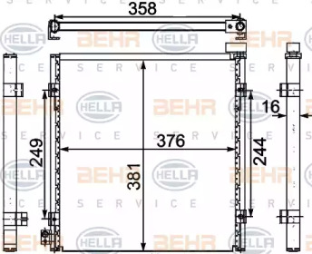 Кондиционер BEHR/HELLA для HONDA HR-V (GH) 1.6 16V (GH1, GH3)