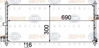 Конденсатор BEHR/HELLA для NISSAN PRIMERA Hatchback (P12) 1.6