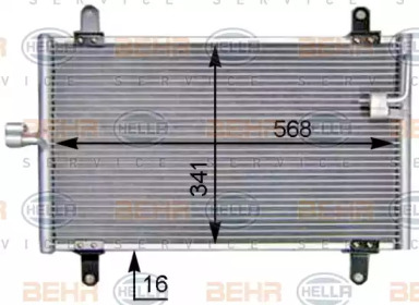 Конденсатор BEHR/HELLA для FIAT DUCATO c бортовой платформой/ходовая часть (230_) 2.5 TDI