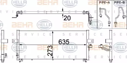 Кондиционер BEHR/HELLA для NISSAN ALMERA I (N15) 2.0 D