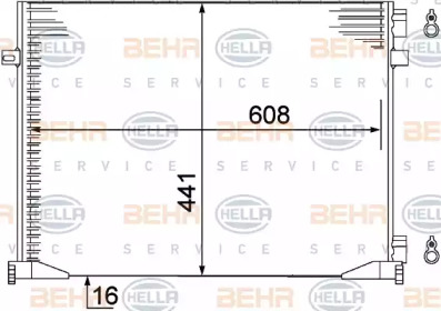Кондиционер BEHR/HELLA для NISSAN PRIMASTAR Фургон (X83) 1.9 dCi 100